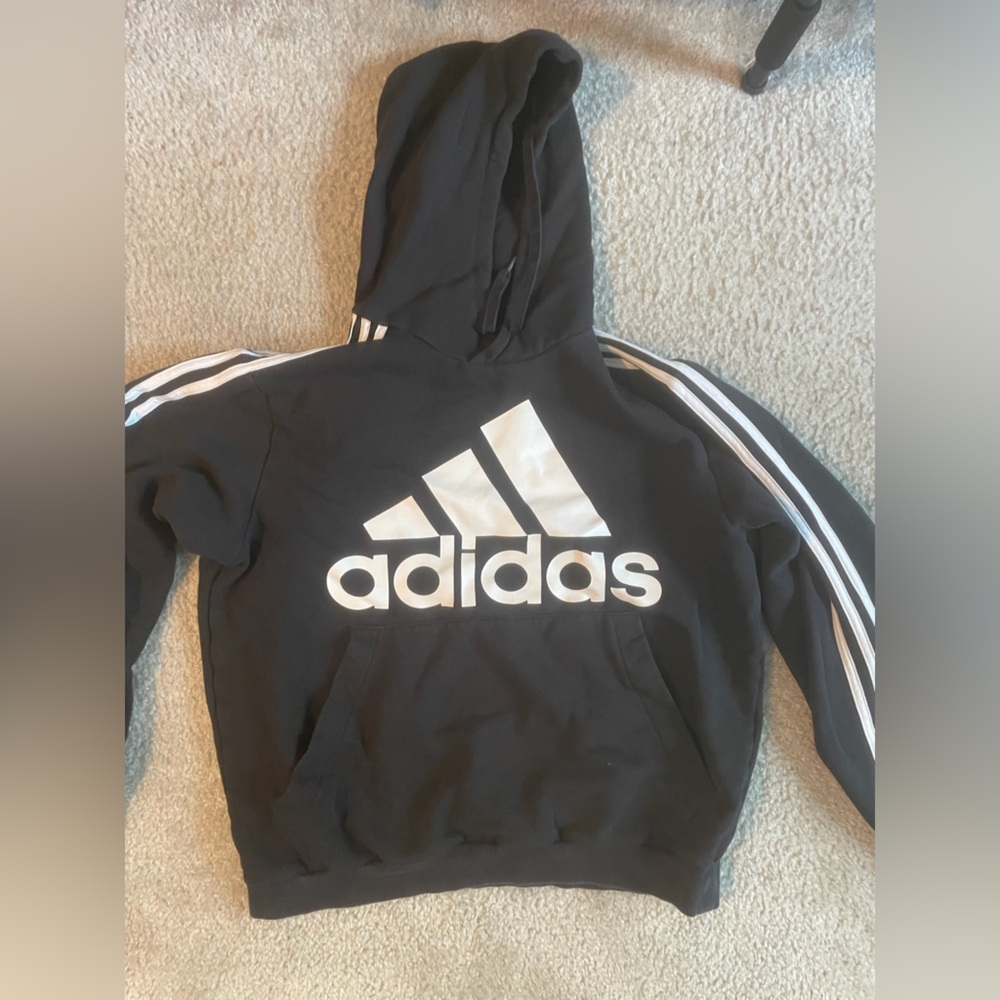 Boys Adidas Black Hoodie